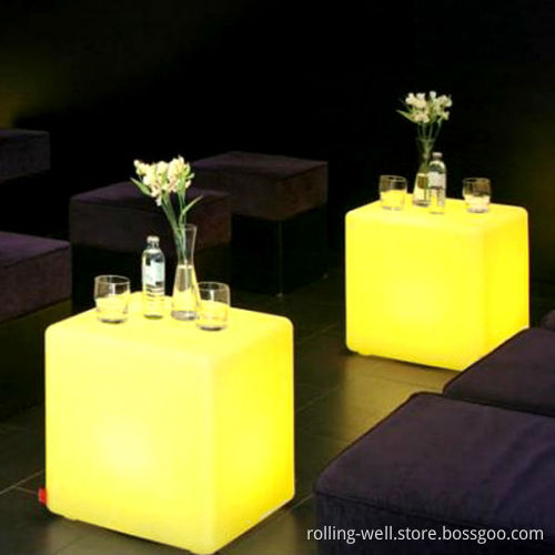 LED Illuminated Cube/LED Cube Chair/Glowing Cube Stool